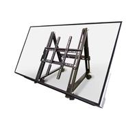 Support TV roulant universel pour téléviseurs de 32 à 75 pouces - Chariot de sol réglable avec fixation au plafond, inclinaison et roulettes verrouillables - Idéal pour la maison, le bureau,