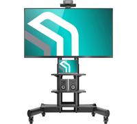 Support Tv Roulettes Pour 40-70 Pouces Tvs, Meuble Tv Sur Roulettes Professionnel Poids De 45,5 Kg Support Tv Mobile Roulette Vesa 100X100 - Vesa 600X400/Pied Tv A Roulettes Ts15[Video153]