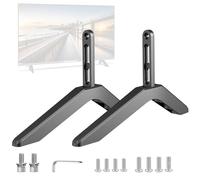 Support TV | Support TV réglable en aluminium avec fonction antidérapante | Remplacement de télévision adapté aux téléviseurs de 32 à 65 pouces | Support de table stable pour salon