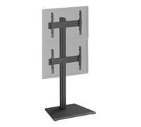 Support TV sur pied - 2 écrans 40''-65'' Hauteur 175cm à poser noir
