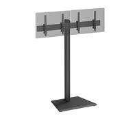 Support TV sur pied - 2 écrans 43'' - 49'' Hauteur 175cm à poser, Inclinable noir