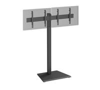 Support TV sur pied - 2 écrans 43'' - 49'' Hauteur 175cm à poser noir