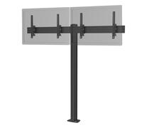 Support TV sur pied - 2 écrans 43'' - 49'' Hauteur 175cm à visser, Inclinable noir