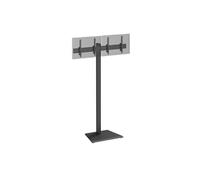 Kimex Support TV sur pied 2 écrans 43''–49'' Hauteur 240 cm inclinable à poser Noir