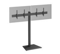 Support TV sur pied - 2 écrans 50'' - 55'' Hauteur 175cm à poser, Inclinable noir