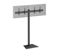 Support TV sur pied - 2 écrans 50'' - 55'' Hauteur 240cm à poser, Inclinable noir