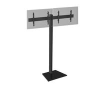 Support TV sur pied - 2 écrans 50'' - 55'' Hauteur 240cm à poser noir