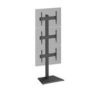 Kimex Support TV sur pied 3 écrans 40''-65'' Hauteur 240 cm à poser Noir