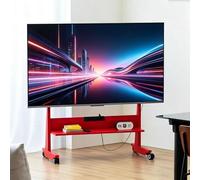 Support TV sur Pied avec roulettes Mobile pour la Plupart des écrans de 55 à 85 Pouces,Chariot Télé Grande en Hauteur réglable avec Plateau,Meuble TV sur Pied pour Chambre, extérieur(B)