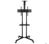 Support TV Sur Pied Chariot Meuble Mobile pour Téléviseur avec Roulette 32"" à 70"" Noires