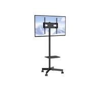 VEVOR Support TV sur Pied Universel pour Télévisions de 58,4 à 152,4 cm Chariot TV Hauteur Réglable à 3 Niveaux 143-154 cm Meuble TV Mobile Charge 40 kg Double Plateau Max VESA 400x400 mm Maison Burea
