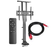 Support TV sur pied électrique 37-65 pouces, 50 kg, télécommande, câble HDMI