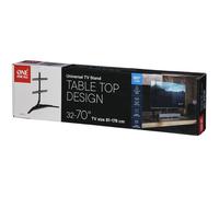 Support TV sur pied pour meuble - Anthracite - Orientable 180° - 32-70'' - VESA 400 max - Support barre de son
