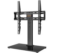 Support TV sur Pied pour Téléviseurs de 32 à 60 Pouces - Support Pivotant de TV Réglable en Hauteur avec Base en Verre Trempé, VESA Maximal 400x400 mm, Capacité de 40 kg