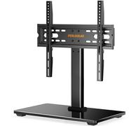 Support TV sur Pied TV Universel - pour de 32-60 Pouces Télévision,Réglable en Hauteur Max Charge 40kg VESA 400x400 mm,avec la Base en Verre Trempé & Gestion des Fils