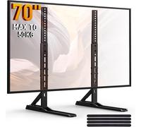 Support TV sur Pied Universel pour Téléviseurs 22-70 Pouces, Pied TV de Table avec 3 Options de Hauteur, Base de Remplacement, Supporte Jusqu'à 50kg, VESA Max 800x600mm