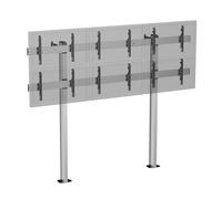 Support TV sur pieds - 6 écrans 50''- 55'' - Hauteur 240 cm - A visser