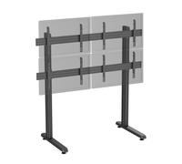 Support TV sur pieds - mur d'images 4 écrans 45''- 55'' hauteur 175cm à poser noir