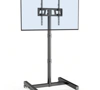Support TV sur roulettes, FORGING MOUNT Support TV mobile sur roulettes pour téléviseurs 23-60 pouces, support TV, support TV, réglable en hauteur, inclinable, max. 40 kg, VESA 400 x 400 mm [Meuble TV