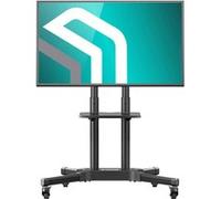 Support TV sur roulettes pour écrans 32-65", jusqu'à 45 kg, Réglable en hauteur, VESA 100x100-600x400, TS1351-B Noir