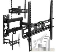 Support TV - TECTAKE - Support TV mural avec bras articulé orientable pour écran de 66 cm à 191 cm (26""-75"") - Noir