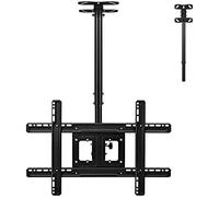 Support TV universel à mouvement complet - Hauteur réglable et rotation à 360 °, prend en charge les écrans plats et incurvés, idéal pour économiser de l'espace et des angles de vue optimaux