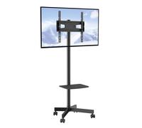 Support TV universel à roulettes - Hauteur réglable de 1430 à 1538 mm, Pied de sol résistant - 39,9 kg, Convient pour les téléviseurs de 58,42 à 152,4 cm, Support TV