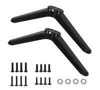 Support TV Universel Compatible avec Plupart des Téléviseurs LED LCD de 32, 40, 49, 50, 55 Pouces, Pieds de Meuble TV Noirs, Support de Table Smart TV avec Vis, Support de Base TV de Remplacement