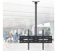 Support TV universel et support de plafond, inclinable et pivotant, support réglable pour téléviseurs de 40 à 60 pouces, design rabattable à 30°, double installation murale et au plafond, unicolore, 2