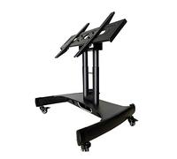 Support TV universel portable - Chariot mobile au sol avec support VESA pour téléviseurs de 32 à 65 pouces - Chariot à hauteur réglable pour divertissement à domicile Assemblage facile Design robuste