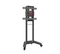 Support TV universel robuste avec roulettes, support d'écran LCD mobile pour bureau et salle de conférence écran vertical rotatif pour la maison