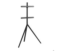 pro.tec Support TV Valle 137 x 86 x 47 cm Chevalet Télé Trépied Pivotant avec Passage de Câbles pour Écrans Jusqu'à 65 Pouces VESA Max. 400 x 400 mm Capacité de Charge 40 kg Acier Noir