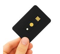 Support type carte pour YubiKey 5 NFC et 5C NFC - Étui de protection avec fente anti-perte pour portefeuille, sac à dos et porte-cartes (clé de sécurité non incluse) (1 fente noire)