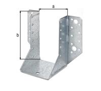 Support U ailes extérieur galva zinguée sendzimir 76x152