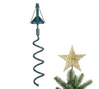 Support universel à visser pour de sapin de Noël en plastique vert avec fixation réglable pour stabiliser les décorations de cime, s'adapte à la plupart des types de base, 32 x 5,5 cm