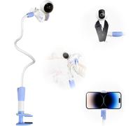 Support Universel Babyphone Caméra-Double Bras 360° Réglable,Installation Sans Perçage,Compatible Avec 90% Des Modèles De Babyphones,Pince Anti-Dérapant (85cm,Alliage De Magnésium)
