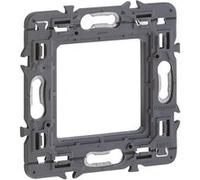 Support universel BATIBOX à vis 1 poste / 2 modules pour Mosaic, Céliane ou Soliroc - LEGRAND - 419581 Noir G