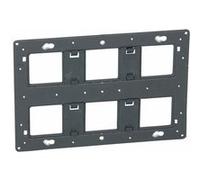 Support universel BATIBOX à vis 2 x 3 / 2 x 6 postes pour Mosaic, Céliane ou Soliroc 08 modules - LEGRAND - 419592 Noir G