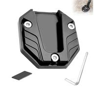 Support Universel Béquille Moto, Béquille Latérale Moto Support Latéral de Pied D'extension de Béquille Prolongateur de Coussin de Béquille Pédales et Accessoires Base Elargie en Alliage D'Aluminium