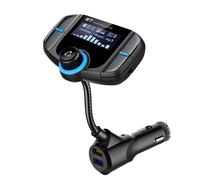 Support universel Bluetooth pour téléphone portable de voiture - Transmetteur MP3/ FM - Noir