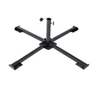 Support universel de base de parasol de patio - Support rechargeable en métal pour grand auvent, bases carrées/rondes robustes avec roues | Poteau lumineux féerique pour jardin, mangeoire à oiseaux, t