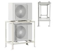 Support universel de climatiseur, supports de support de climatiseur à deux niveaux, support de condenseur en acier galvanisé robuste, support de condenseur de base de pompe à chaleur(800x800x400mm)