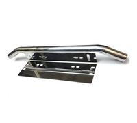 Support universel de fixation de plaque d'immatriculation pour pare-chocs avant de type barre pare-buffle pour barre lumineuse LED, barres d'éclairage pour lampes de travail LED - Noir (sans éclairage