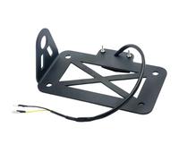 Support Universel De Numéro D'immatriculation Moto avec Lampe Arrière, 1 Ensemble D'éclairage Plaque LED À Montage Latéral pour Support de Plaque d'immatriculation de Moto
