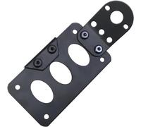 Support universel de plaque d'immatriculation pour moto à montage latéral avec éclairage