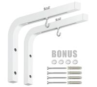 Support Universel en L pour écran de projecteur 27,9 cm de Long Fixation Murale Réglable avec Crochet Manuel Spectrum Screen Blanc