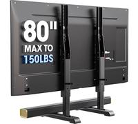 Support universel grand pour TV Support debout pour écran plat Pieds de télévision réglables en hauteur pour téléviseurs de 24 à 80 pouces Max. 50 KG VESA 800x500 mm HT10B-002