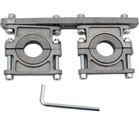 Support universel HQ Multifeed en aluminium 2 compartiments, pour deux LNB avec prise de courant de 23 mm ou 40 mm