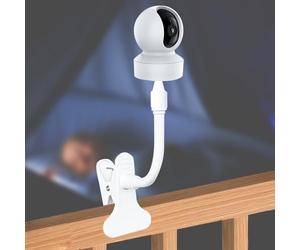 Support Universel pour Babyphone Support de Berceau Flexible et Réglable avec Pince Sécurisée Compatible avec la Plupart des Caméras Connexion 1/4" Installation Sans Perçage ni Vis