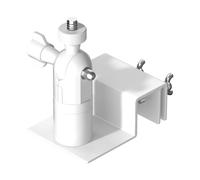 Support universel pour caméra de sécurité à fixer sur les gouttières - Blanc